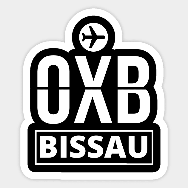 OXB - Bissau airport code Sticker by Luso Store